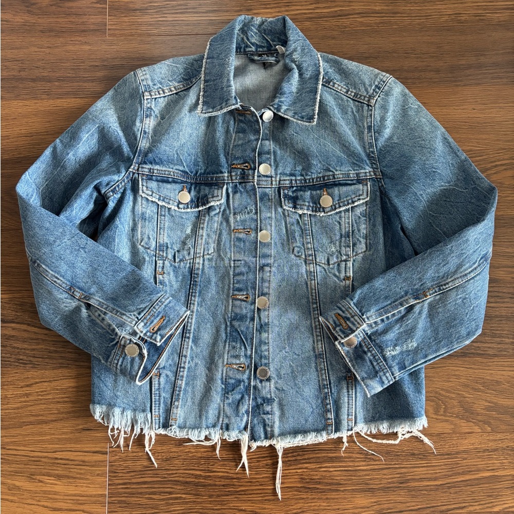 H&M Denim Jacket with Frayed Hem